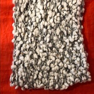 Black, white, gold infinity scarf